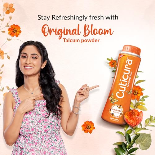Cuticura Original Bloom Talcum Powder with Sunscreen 400g | Odour control | Long lasting fragrance | 100% Vegan | Cruelty-free | Refreshingly Fresh Talc - Image 2