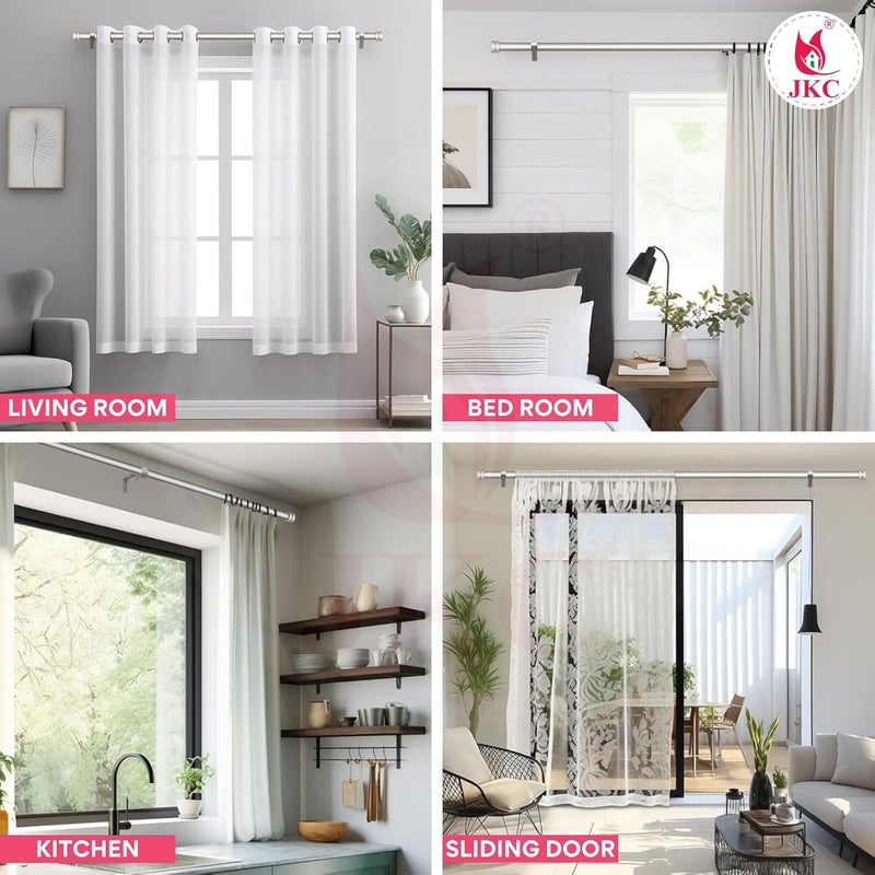 JKC Seamless Curtain Pipe No Joint Design for Enhanced Durability Ideal as Curtain Rod Pipe Shower Curtain Rod Window Curtain Rod Silver CP Pack of 2 5 FT Pipe - Image 4