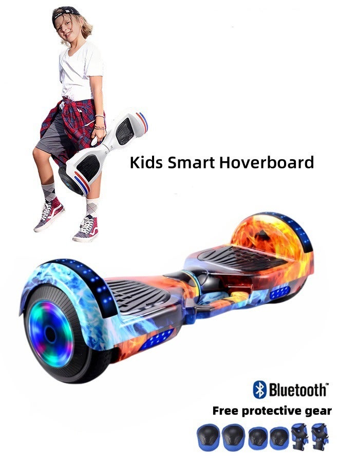 داريو سكوتر كهربائي ذكي للأطفال – سكوتر توازن ذاتي 7 بوصة مع أضواء LED ومكبر صوت بلوتوث مدمج ومحرك مزدوج لركوب آمن وممتع - Image 1