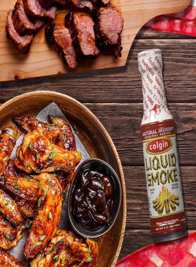 colgin دخان سائل هكوري أصلي من كولجين (4 أونصات) للطهاة المنزليين وعشاق الشواء | دخان سائل للطهي | نكهة مدخنة غنية وحلوة للحوم والصلصات والتتبيلات | مثالي للشواء والطهي (12 عبوة) - Image 3
