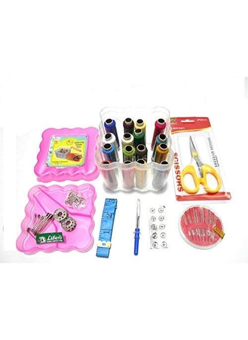 GOELX GOELX Sewing kit, Daily Needs Multipurpose Travel Kit with All Accessories, Sewing Threads & Stitching Materials 