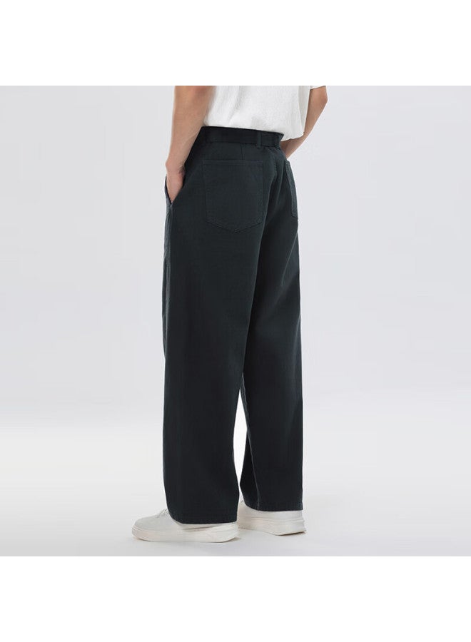 Markless High Cotton Jeans For Men, New Vintage Wash Straight-leg Pants 5001 Denim Blue M - Image 3