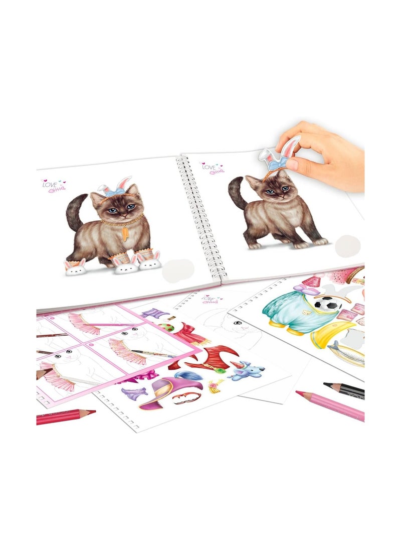 Top Model - TOPModel Create Your Top Model Kitty Colouring Book - Image 1