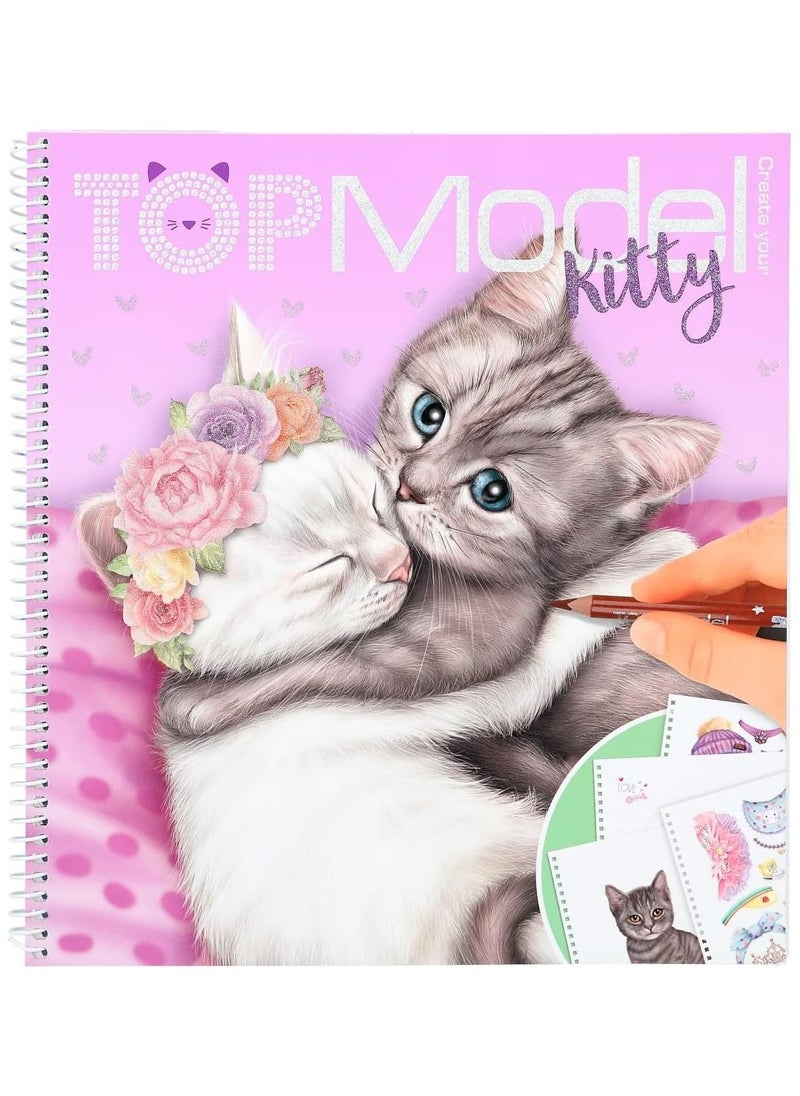 Top Model - TOPModel Create Your Top Model Kitty Colouring Book - Image 1