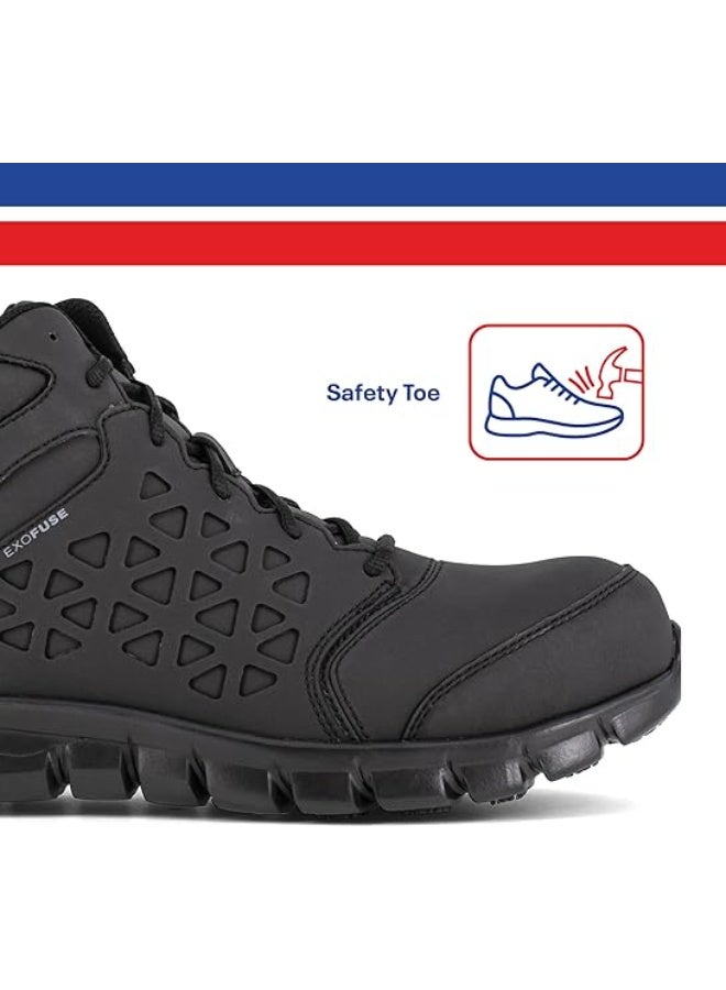 Reebok Work حذاء سلامة رجالي متوسط الارتفاع بمقدمة مركبة وحماية كهربائية مقاوم للماء أسود - Image 5