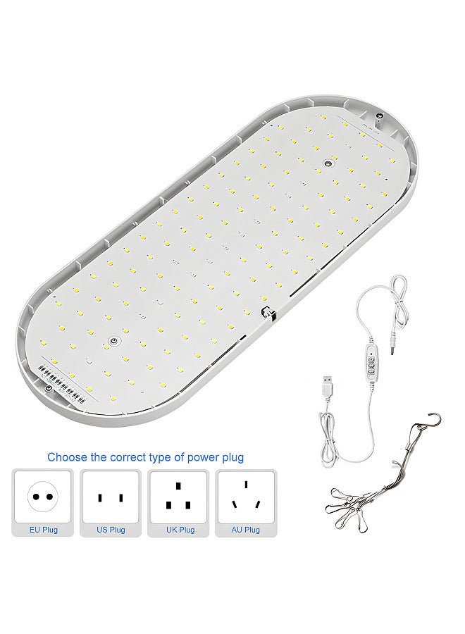 Generic LED Grow Light Full Spectrum 10W 2H/4H/8H Timer 4 Dimmable Levels Plant Lights for Indoor Plants Flower Seedlings Vegetable Pepper Hanging Growing Lamps  - Image 5