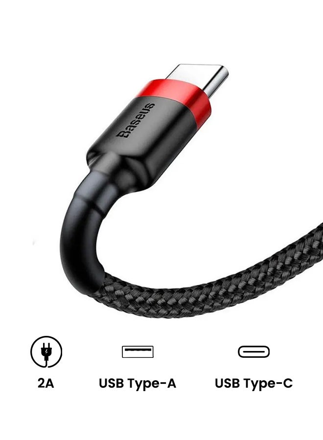 بيسوس كابل USB C للشحن السريع بقوة 2 أمبير من النايلون المضفر من سلسلة كافيول بطول 3 متر متوافق مع سامسونج S21 وS20 وS9 ونوت 20 و10 وهواوي P30 وP20 ولايت ميت 20 برو وP20 وإل جي وG5 وG6 وشاومي مي 11 ألترا وA2 وغير ذلك أحمر- أسود - Image 2