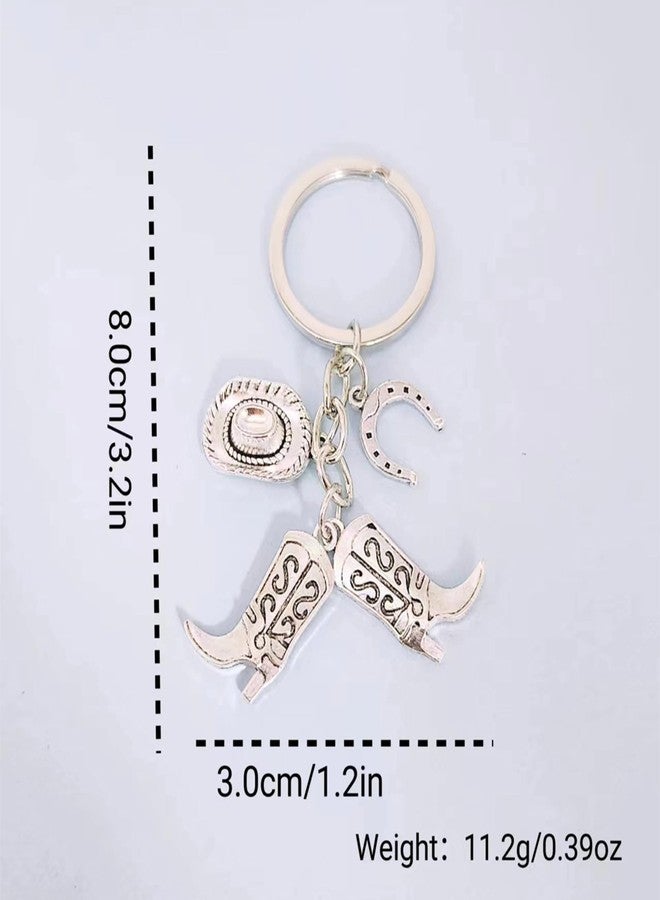 iMagitek 25 Pcs Western Cowboy Keychains Western Party Favors Hat Boot Horseshoe Keychains for Guests Western Party Supplies Horse Lover Gifts for Cowboy, Cowgirl - Image 2