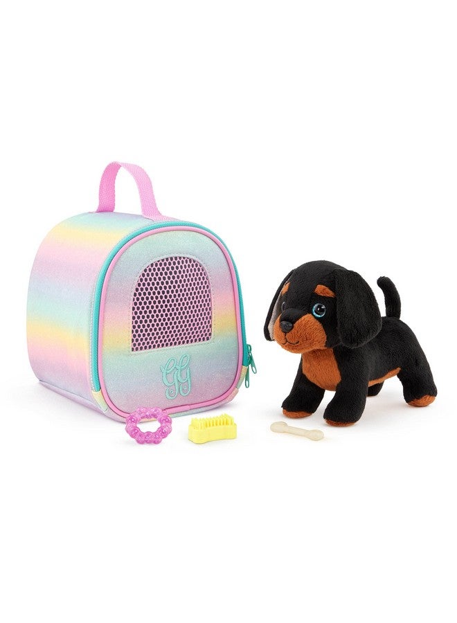 Glitter Girls - Stuffed Dog & Carrier - Doll Accessories - Teckel Puppy - Toys for Kids 3 Years+ - Slim & Pup Carrier Set - Image 1