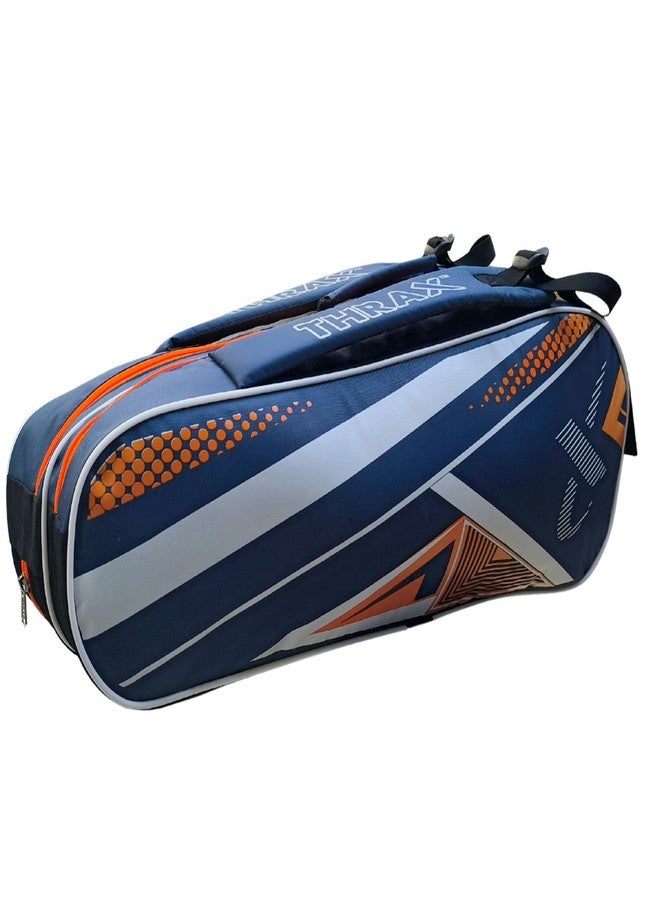 THRAX Strike Series Badminton Kit Bag Blue and Orange Color - Image 1