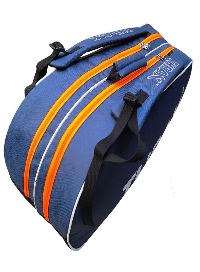 THRAX Strike Series Badminton Kit Bag Blue and Orange Color - Image 2