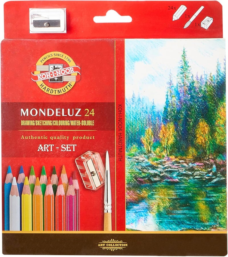 KOH-I-NOOR 3711 Aquarell Colored Pencils Set, 24 Pieces - Image 1