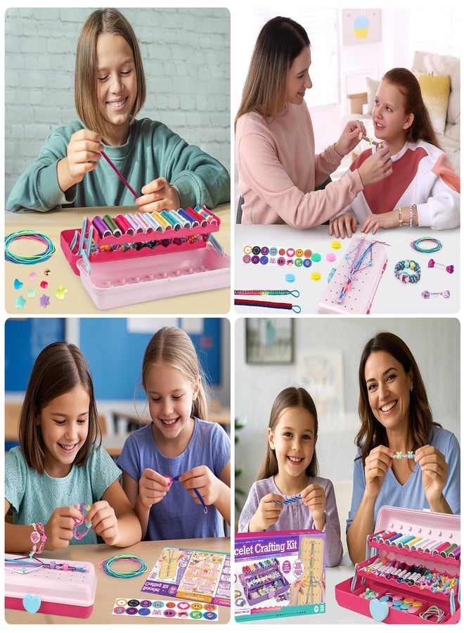 TingingYuli Friendship Bracelet Making Kit with Storage Box,DIY String Bracelet Arts and Craft for Girls Aged 8-12,Kids' Travel Activity Toy Set,Easter Birthday Gifts for Ages 6 7 8 9 10 11 12 Year Old Red - Image 4