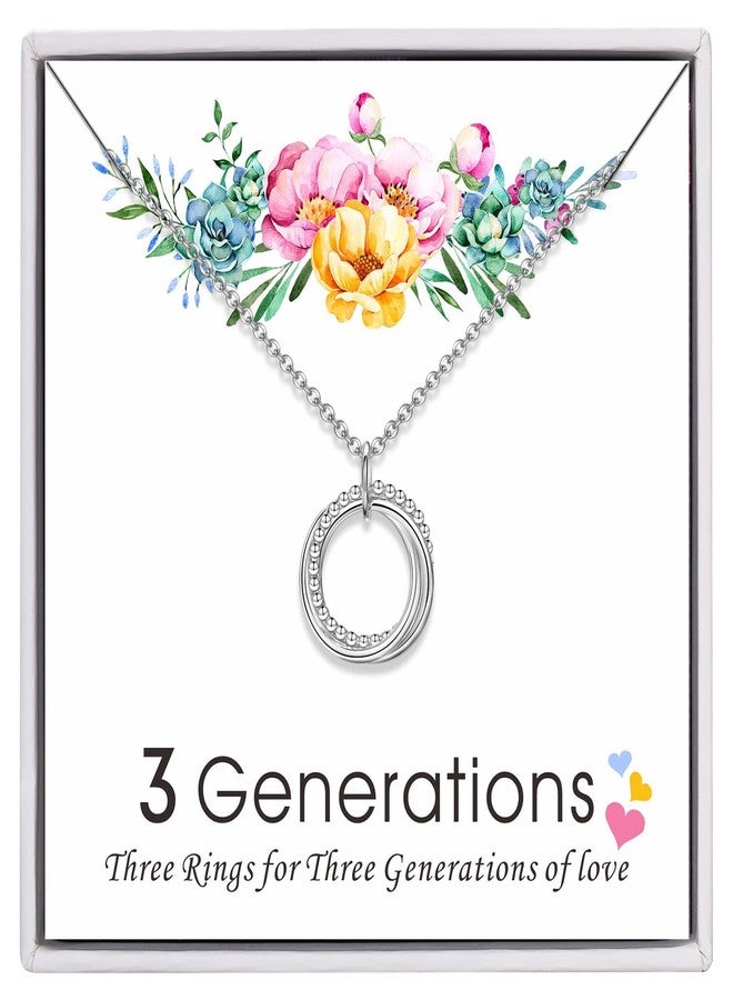 AM ANNIS MUNN 3 4 5 Generations Necklace for Women 925 Sterling Silver Necklace for Women - Image 1