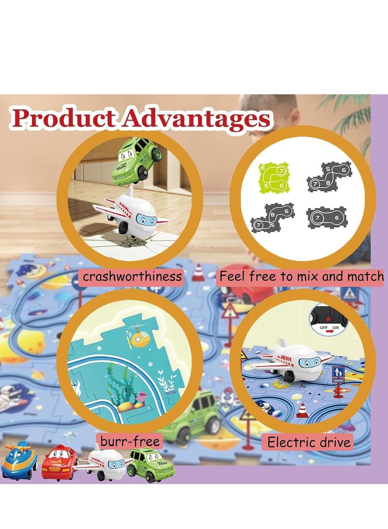 Puzzle Racer Car Track Puzzle Racer Kids Car Track Set Puzzle Track Car Play Set Meet Gladness Puzzle Track Puzzle Car Track Toy Puzzle Vehicle Track Puzzle Raceway Kids Car Track Set D25PCS - Image 4