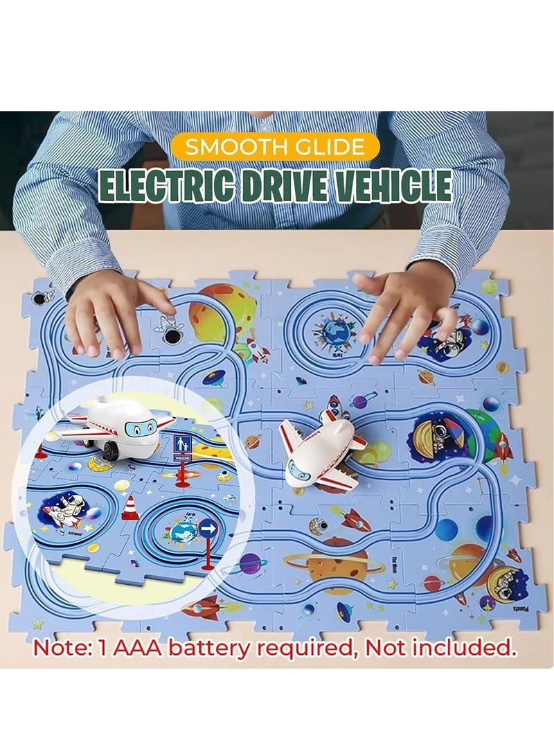 Puzzle Racer Car Track Puzzle Racer Kids Car Track Set Puzzle Track Car Play Set Meet Gladness Puzzle Track Puzzle Car Track Toy Puzzle Vehicle Track Puzzle Raceway Kids Car Track Set D25PCS - Image 2