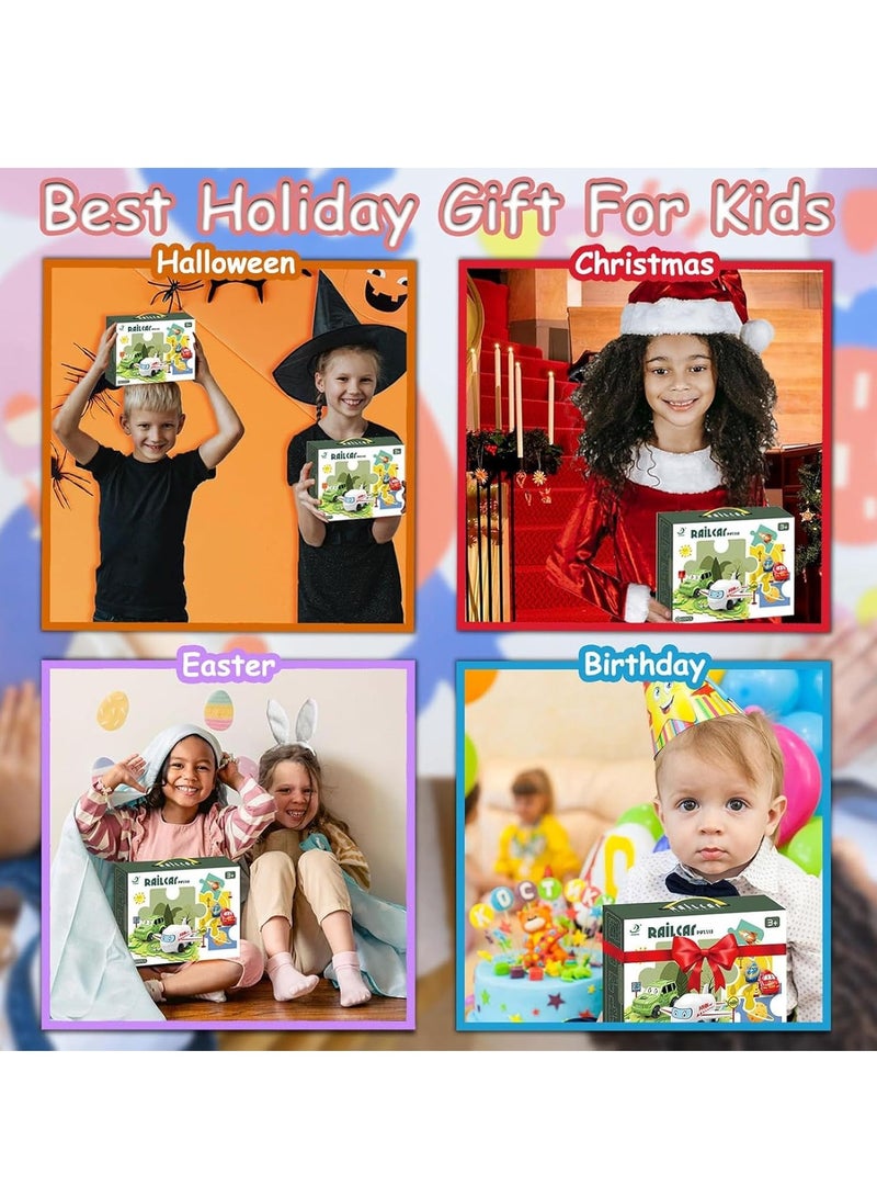 Puzzle Racer Car Track Puzzle Racer Kids Car Track Set Puzzle Track Car Play Set Meet Gladness Puzzle Track Puzzle Car Track Toy Puzzle Vehicle Track Puzzle Raceway Kids Car Track Set D25PCS - Image 5