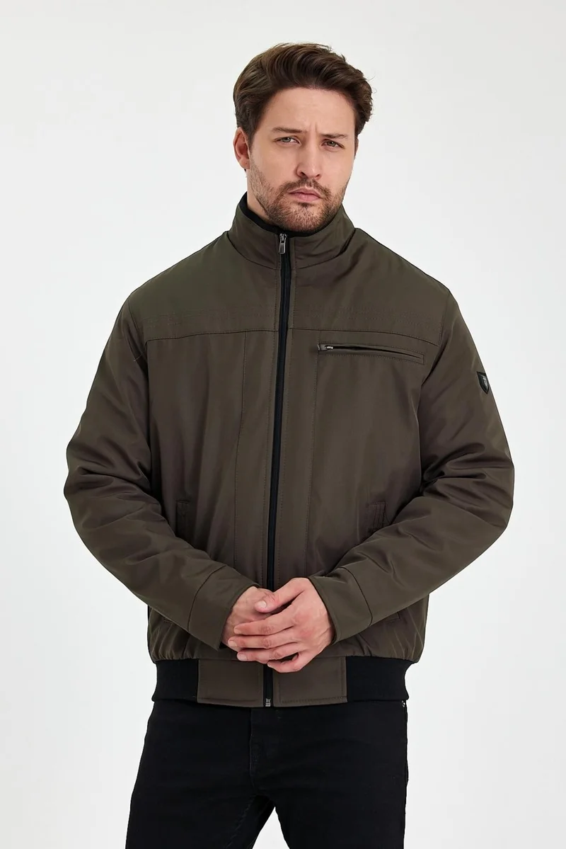 سيفيست Green Thick Fur Inside, Mandarin Collar, Wind and Waterproof Jacket&Coat