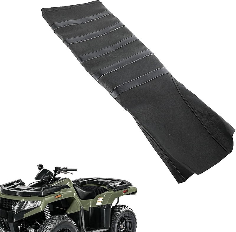 Wacece ATV Seat Cover Non-Slip Soft Waterproof for Arctic Cat 4X4 2X4 (1996-2005) - High Elastic Leather Black - Image 1