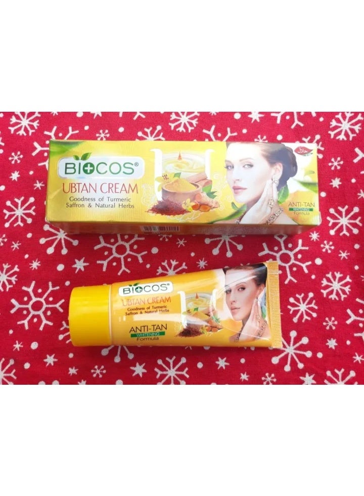 BIOCOS Ubtan Cream Saffron Natural Herbals Whitening,70g - Image 4