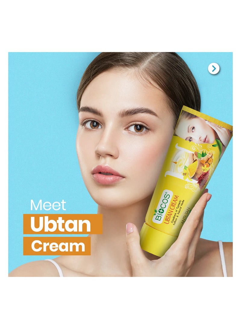 BIOCOS Ubtan Cream Saffron Natural Herbals Whitening,70g - Image 1