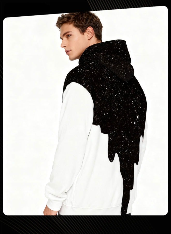 3D Print Men Autumn and Winter Long Sleeve Warm Hoodie - Image 3