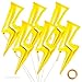 YOTHORN 6 Pcs Large Lightning Balloons36 Inch Lightning Bolt Foil BalloonsFlash Balloon for PartyBolt Shape Foil Balloon for Birthday Party Wedding Baby Shower Boys Electric Supplies Yellow - Image 2