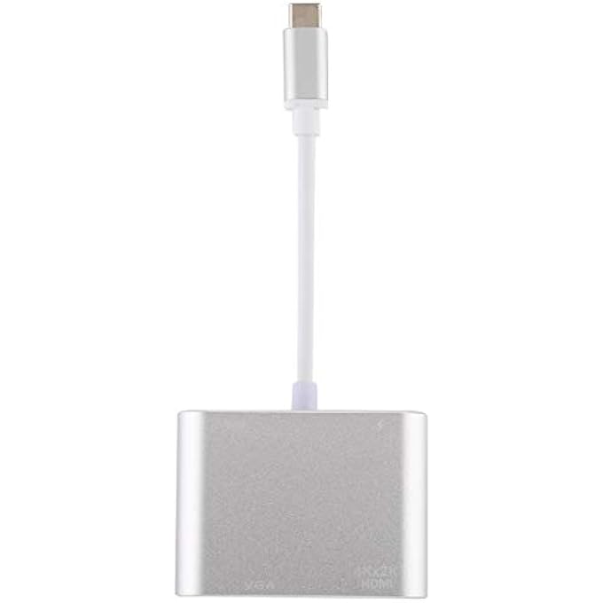 rayihni 4 IN 1 USB/TYPE-C TO 4K HDMI + VGA + USB 3.0 INTERFACE MULTIFUNCTION ADAPTER NEW - Image 1