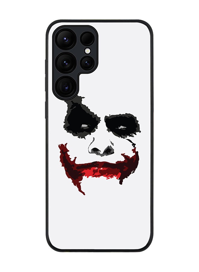 Stylizedd Rugged Black edge case for Samsung Galaxy S24 Ultra, Slim fit Soft Case Flexible Rubber Edges Anti Drop TPU Gel Thin Cover- Joker Grin - Image 1