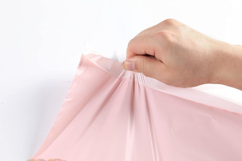 Red Dot Gift 50pcs Baby Pink Plastic Envelope Bags 20x31cm Self-Seal Adhesive Mailers - Image 3