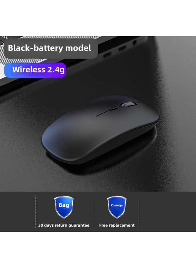 Generic - Wireless Mouse Charging Silent Bluetooth Dual-Mode Home Office Laptop Desktop Unlimited Mouse Silent-Specification:Black Wireless Version [battery Version + Powerful Battery Life] - Image 1