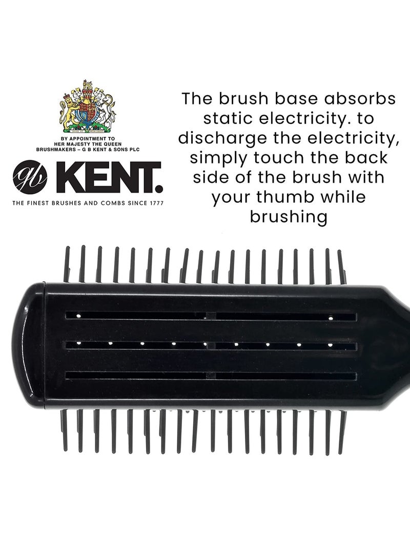 KENT Kent Anti Static Hair Brush with 9 rows of Nylon quills AS9 - Image 4