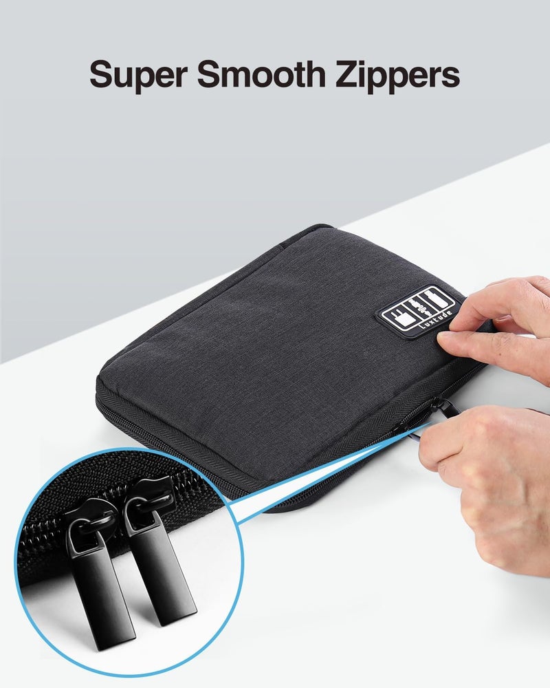 Luxtude Travel Cable Organizer Bag, Flat Cord Organizer Case, Travel Essentials for Wire/Cord/Charger/Cable Storage/Tech Accessories/Tech Gifts - Image 3