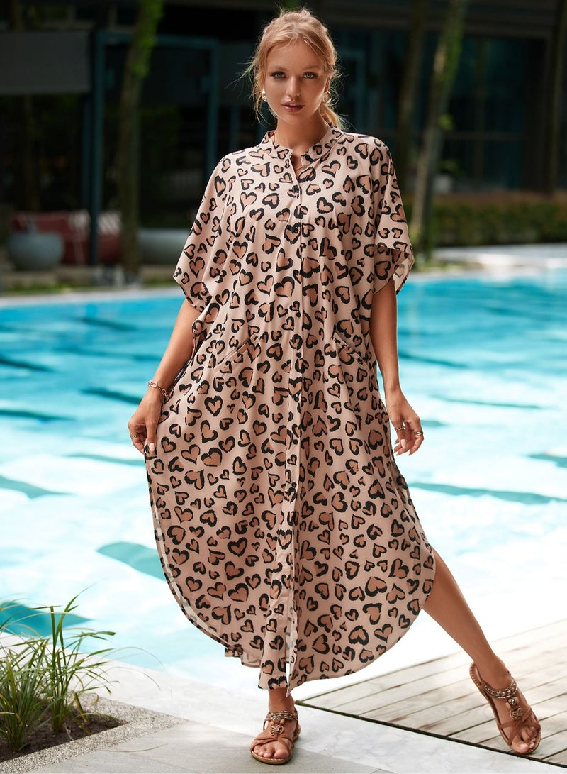 Loquat Beach Printed Robe Sunscreen Cover  - Image 1