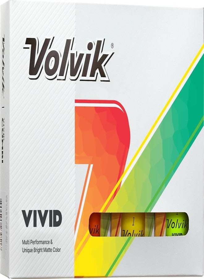 Volvik Vivid Matte Golf Balls (One Dozen) (Assorted) - Image 1