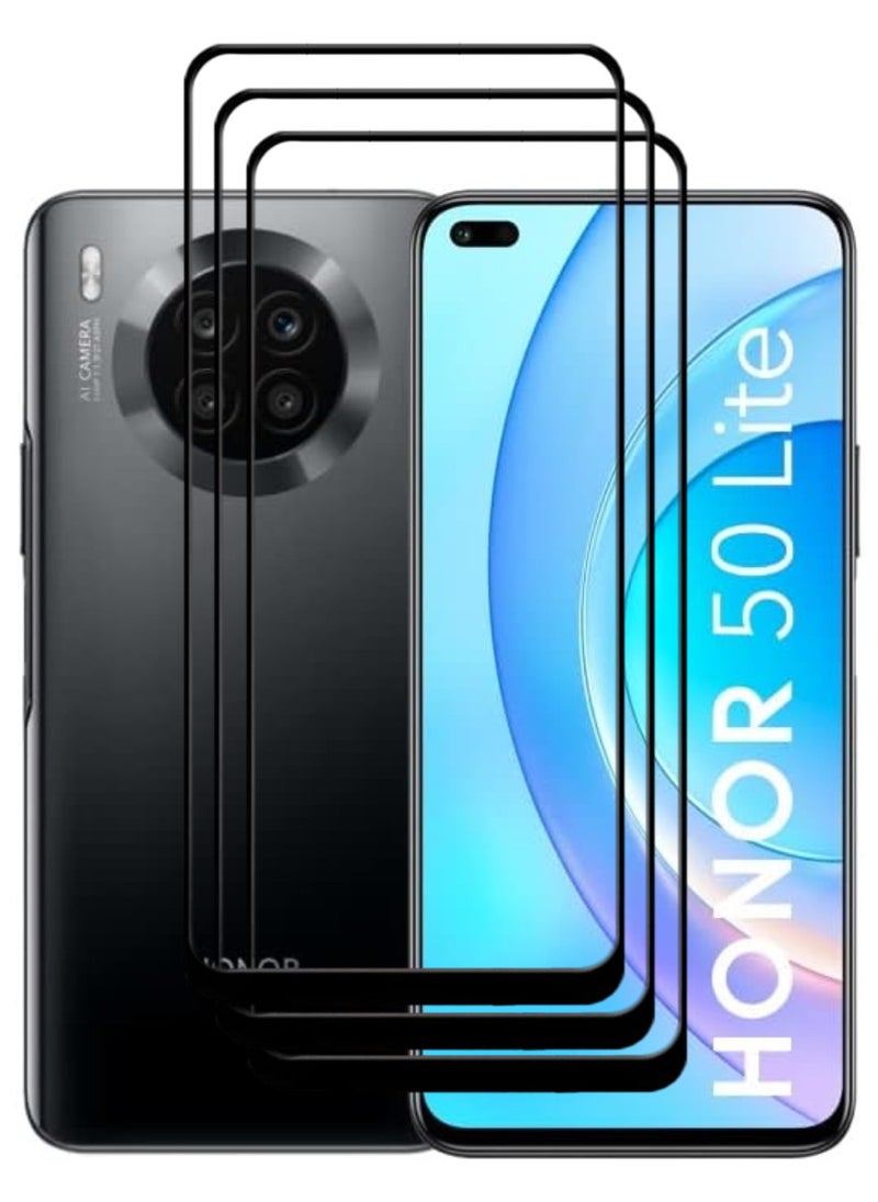ACLIX 3 Pieces Antistatic ESD Dustproof Premium Quality High Definition Tempered Glass Screen Protector Designed For Honor 50 Lite - Image 1