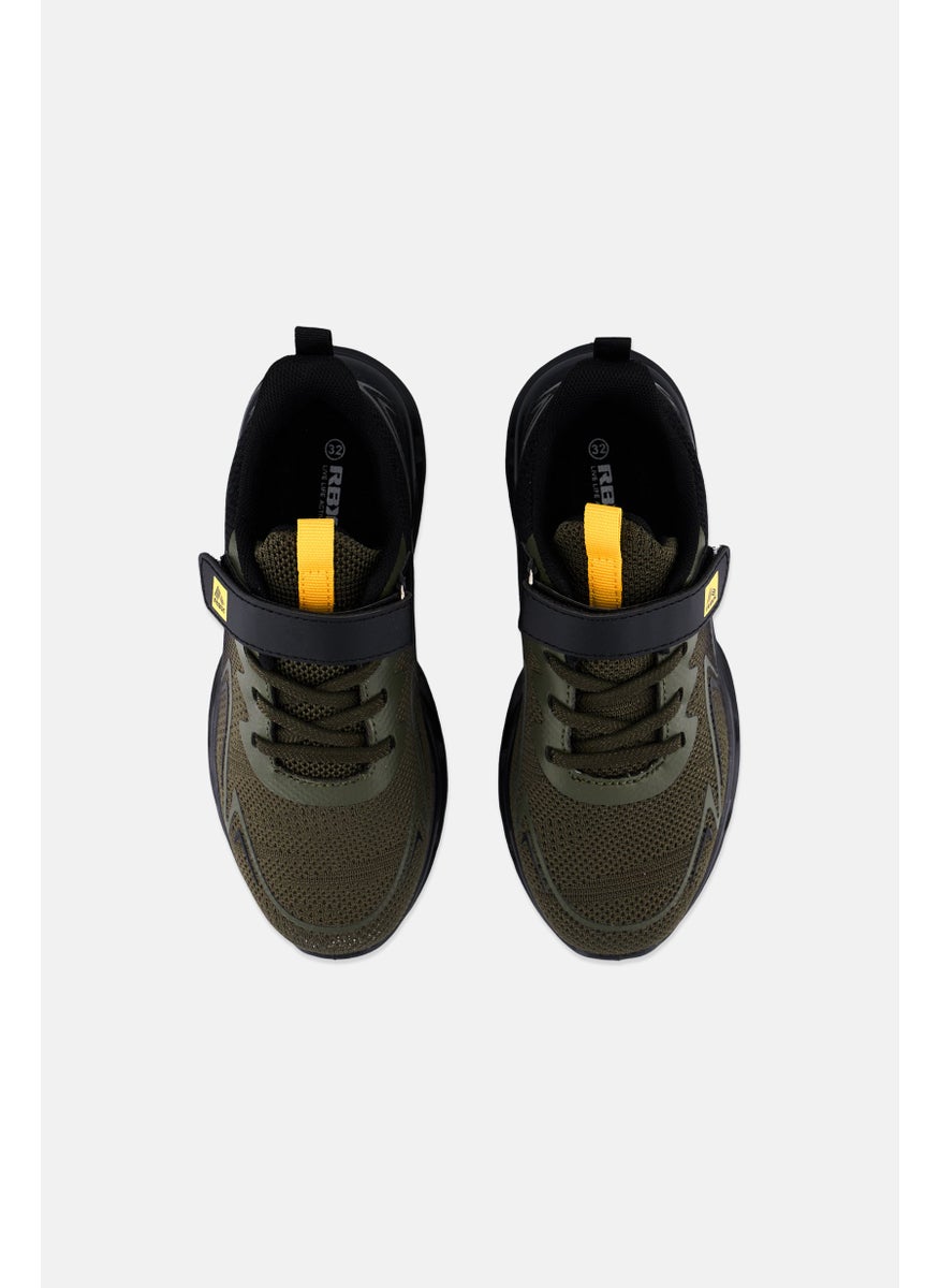 RBX - Kids Boy Velcro Closure Outdoor Shoes, Olive - Image 1