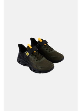Kids Boy Velcro Closure Outdoor Shoes, Olive