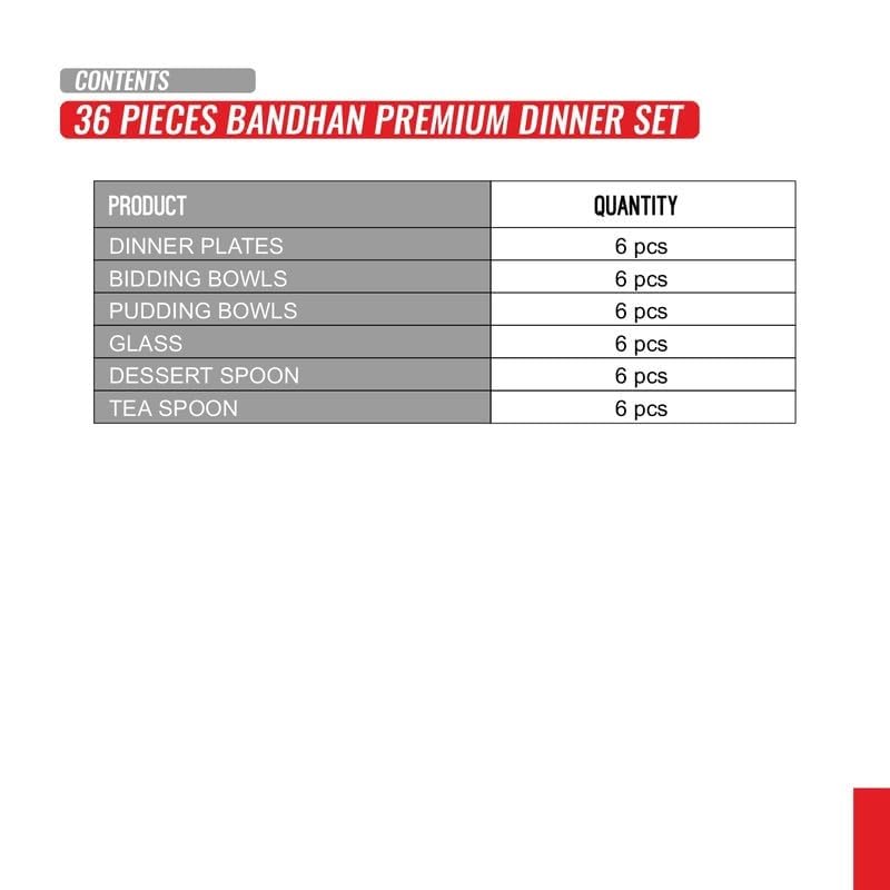 RJ kitchenware Store Dinner Set 36 PSC Premium Stainless Steel Dinner Set of 36 Pcs |22 Gauge | Kitchen Set for Home | Heavy Gauge |Long-Lasting Quality | Elegant Design | Silver Colour - Image 2