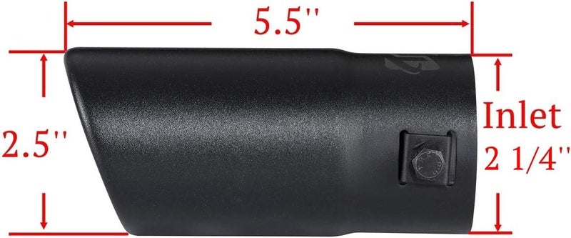 Tritrust Black Exhaust Tip for 1.5 to 2 Inch Pipes - Image 2