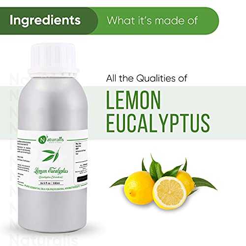 Naturalis Essence of Nature Lemon Eucalyptus (Eucalyptus Citriodora) for Dandruff and Mosquito repellent - 500ml,Pack Of 1 - Image 2