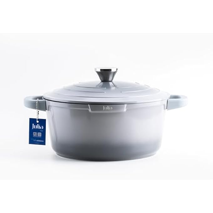 جوليا طاجن إيليت كاست مع غطاء مقاس 28 سم، رمادي - Image 2