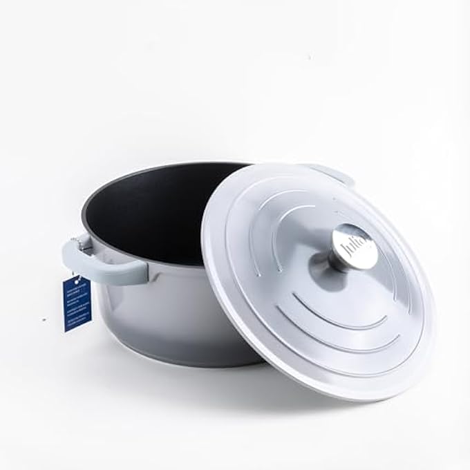 جوليا طاجن إيليت كاست مع غطاء مقاس 28 سم، رمادي - Image 3