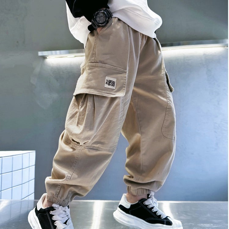 Children'S Wear Boy'S Pants Handsome Boy'S Craft Pants Loose Casual Eight Seasons New Children'S Trousers Korean - Image 3