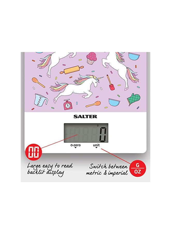Salter ميزان الطعام الإلكتروني من يونيكورن ديجيتال كيتشن، متعدد الألوان، 1171 UNDR - Image 4