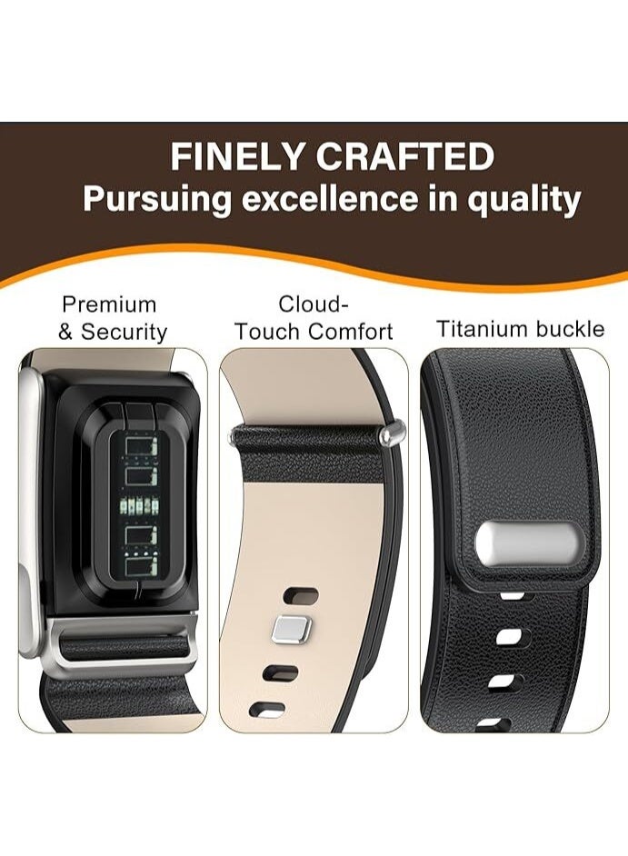 TEMPO Leather Band Compatible with WHOOP 5.0 One & Peak Wearable Health | Breathable, Durable & Secure Fit Strap and Adjustable Wristband Replacement Strap with U Shaped Connector Easy to Use and Perfect for Every Occasion | NOT for Gen 4 - Image 3