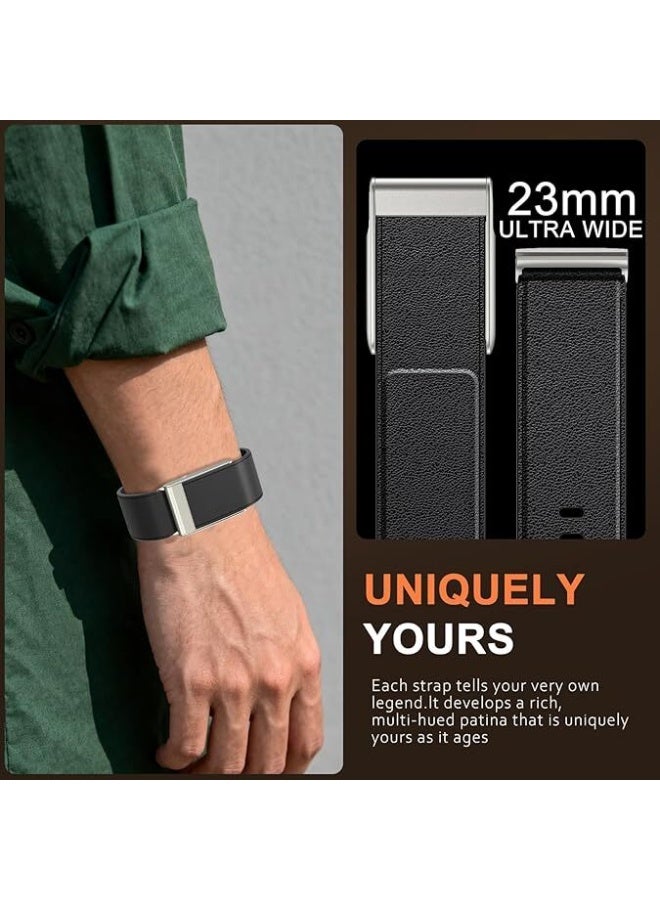 TEMPO Leather Band Compatible with WHOOP 5.0 One & Peak Wearable Health | Breathable, Durable & Secure Fit Strap and Adjustable Wristband Replacement Strap with U Shaped Connector Easy to Use and Perfect for Every Occasion | NOT for Gen 4 - Image 4