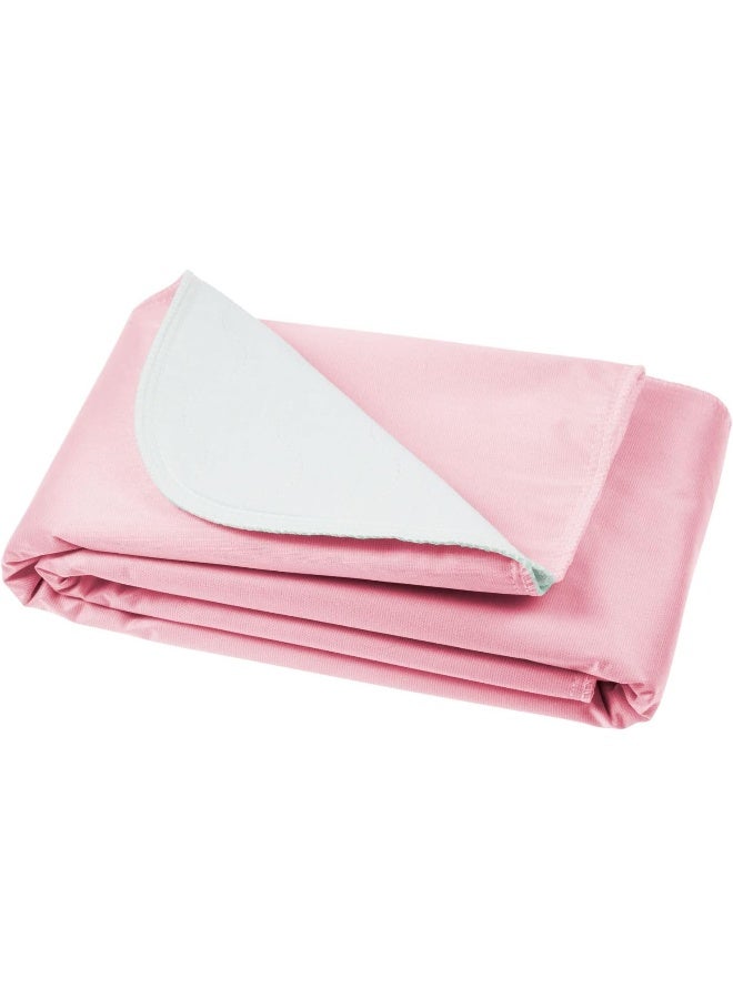 Vive Washable Incontinence Bed Pad - Heavy Duty, Waterproof Overnight Urinary Mattress Protector - Reusable Dry Bed Wetting Underpad (34" x 52", Pink) - Image 1