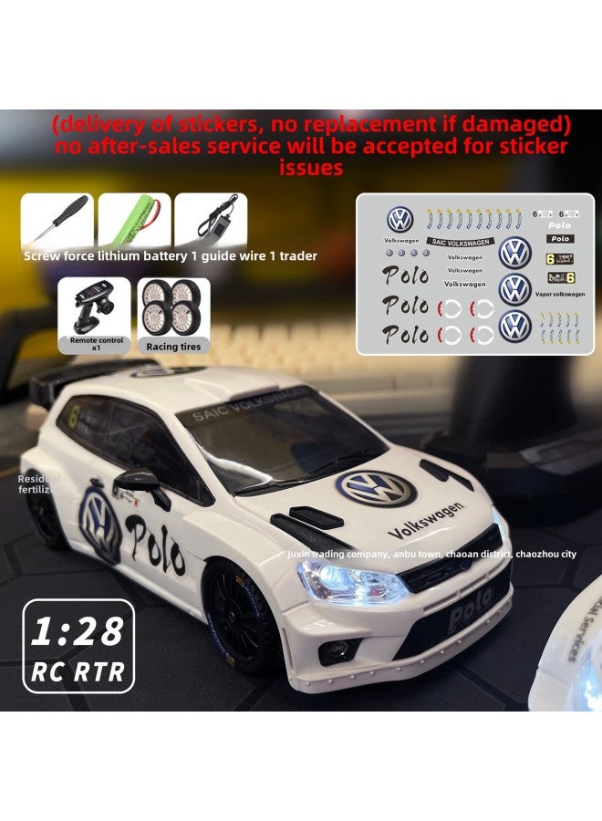 RC Drift Remote Control Car Model Racing Electric Toy Car POLO Flying Red Bull Sticker Landa Technology-Color: Without Stickers-three Batteries - Image 5