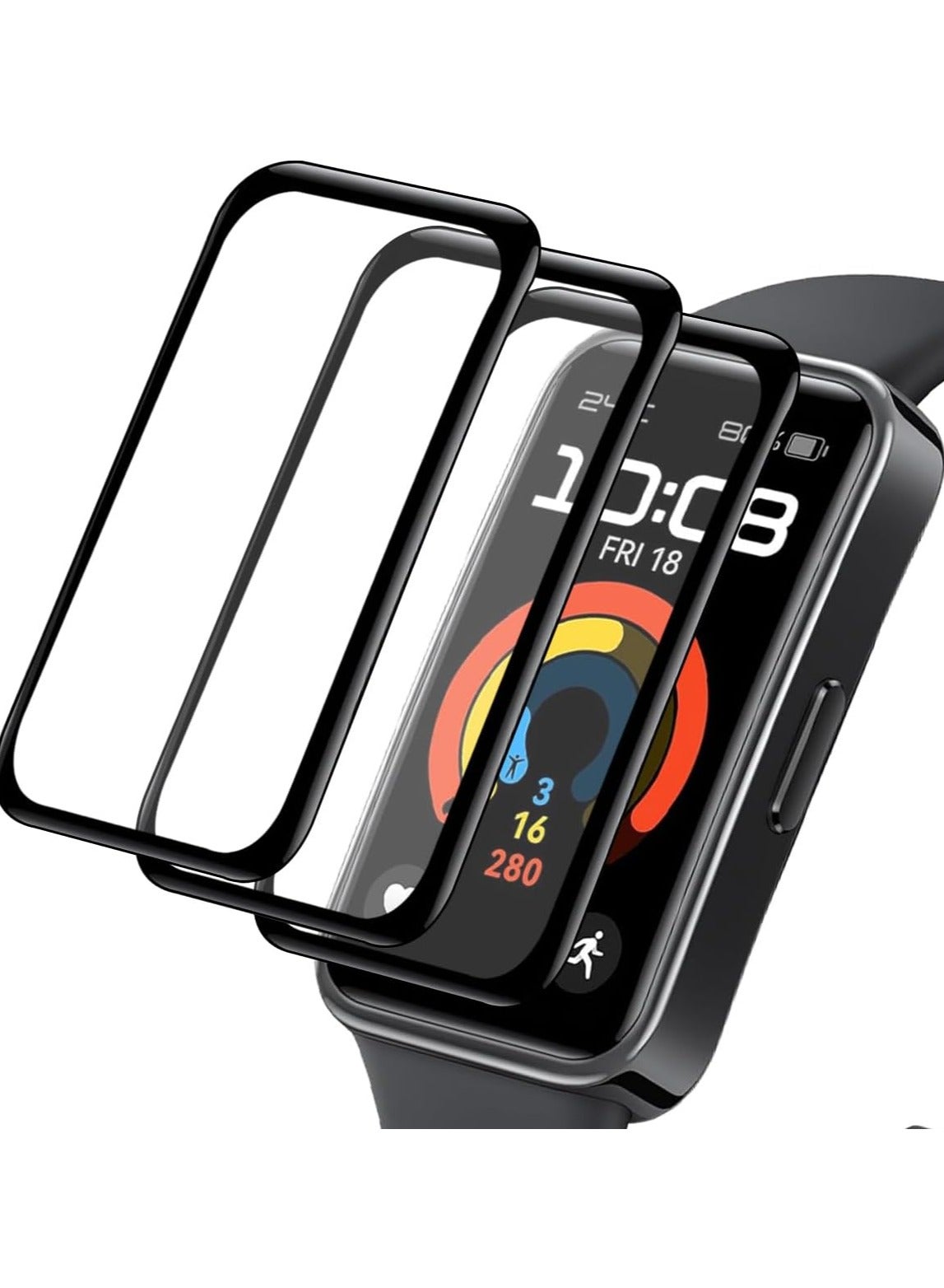 3 Pack for Huawei Band 7 /Band 8 / Band 9 /Band 10 Screen Protector , Self-Healing, 3D Full Screen Coverage Soft Film, Anti Scratch HD Clear Screen Protector for Huawei Band 7 /Band 8 / Band 9 /Band 10
